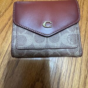 Coach Brown and Tan Women's Wallet